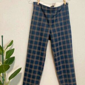NWT Ann Taylor Petite Plaid Mid Rise Ankle Cropped Pant Sz Small Petite MSRP $89